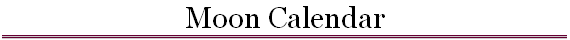 Moon Calendar